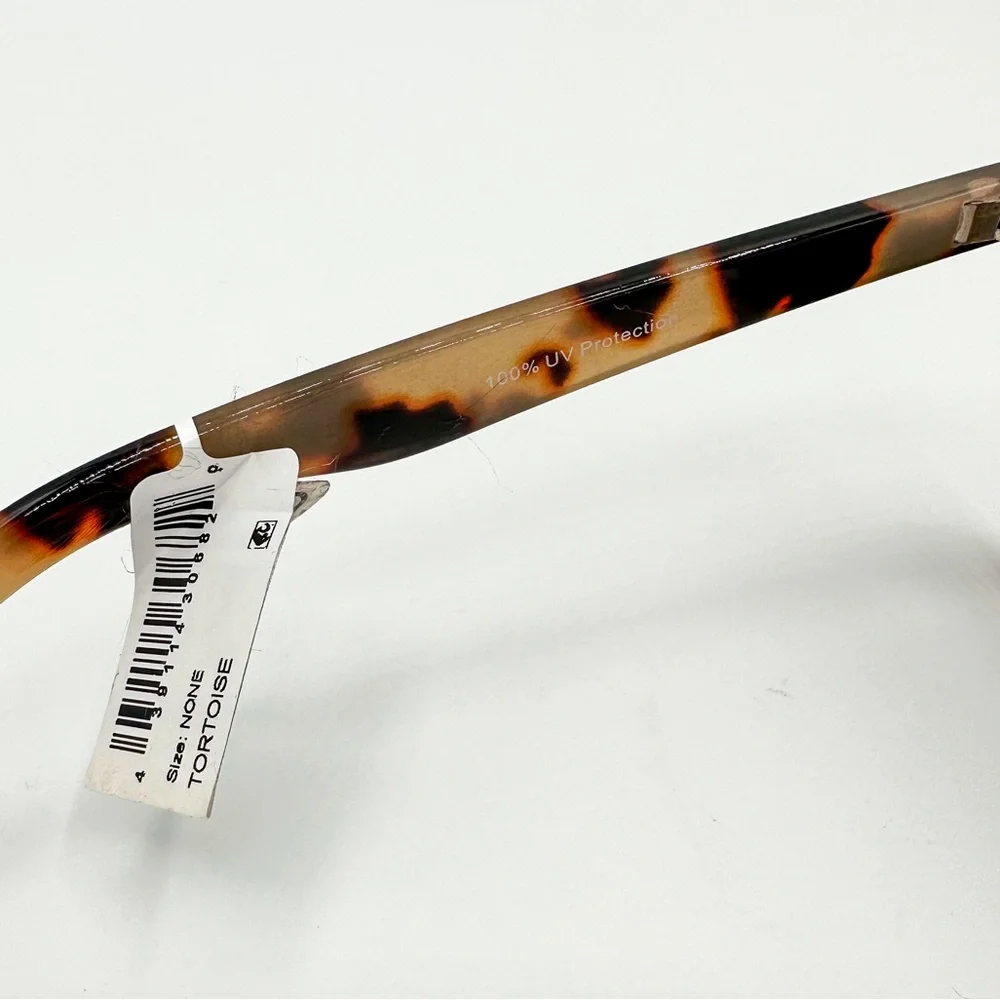 BP Tan Tortoiseshell Cat Eye Sunglasses with Black Lenses
